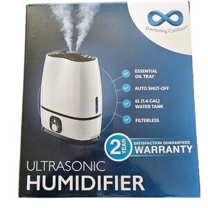 New Ultrasonic Humidifier Room Mist, White